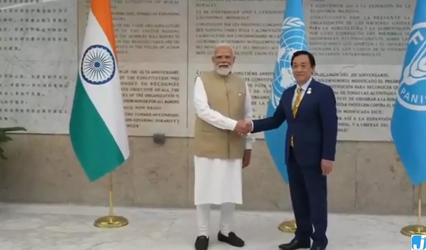 रोम में पीएम मोदी ने FAO महानिदेशक डॉ. क्यू डोंग्यू से की मुलाकात रोम में पीएम मोदी ने FAO महानिदेशक डॉ. क्यू डोंग्यू से की मुलाकात
