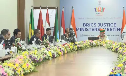 भारत ने BRICS न्याय मंत्रियों की बैठक की मेजबानी की, मध्यस्थता और आर्बिट्रेशन पर सहमति भारत ने BRICS न्याय मंत्रियों की बैठक की मेजबानी की, मध्यस्थता और आर्बिट्रेशन पर सहमति
