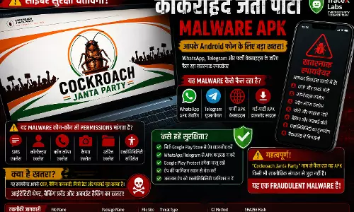 TraceX Labs ने “Cockroach Janta Party” Android Malware का किया खुलासा, भारतीय यूजर्स के लिए बड़ा खतरा TraceX Labs ने “Cockroach Janta Party” Android Malware का किया खुलासा, भारतीय यूजर्स के लिए बड़ा खतरा