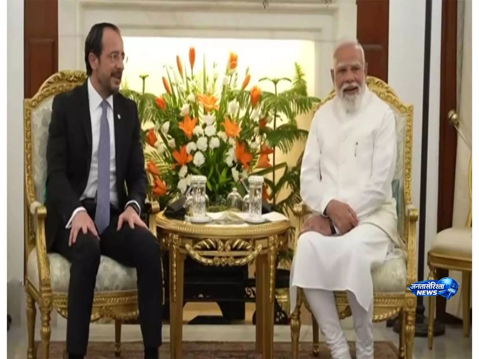 PM मोदी और साइप्रस के राष्ट्रपति निकोस क्रिस्टोडौलाइड्स ने द्विपक्षीय बैठक की PM मोदी और साइप्रस के राष्ट्रपति निकोस क्रिस्टोडौलाइड्स ने द्विपक्षीय बैठक की