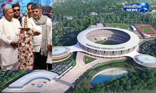 Karnataka : 943 करोड़ के अंतरराष्ट्रीय क्रिकेट स्टेडियम की नींव Karnataka : 943 करोड़ के अंतरराष्ट्रीय क्रिकेट स्टेडियम की नींव