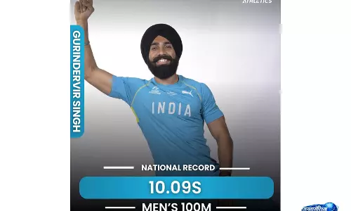 Gurindervir Singh ने रचा इतिहास, 10.10 सेकंड की बाधा तोड़ी