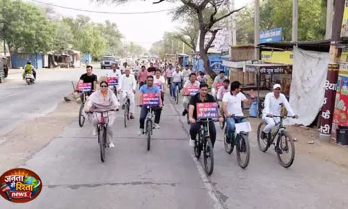 Sirsa police नशे के खिलाफ जागरूकता रैली निकली