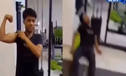 जिम में मसल्स फ्लेक्स करने के कुछ सेकंड बाद युवक की मौत, वायरल वीडियो से उठे सवाल