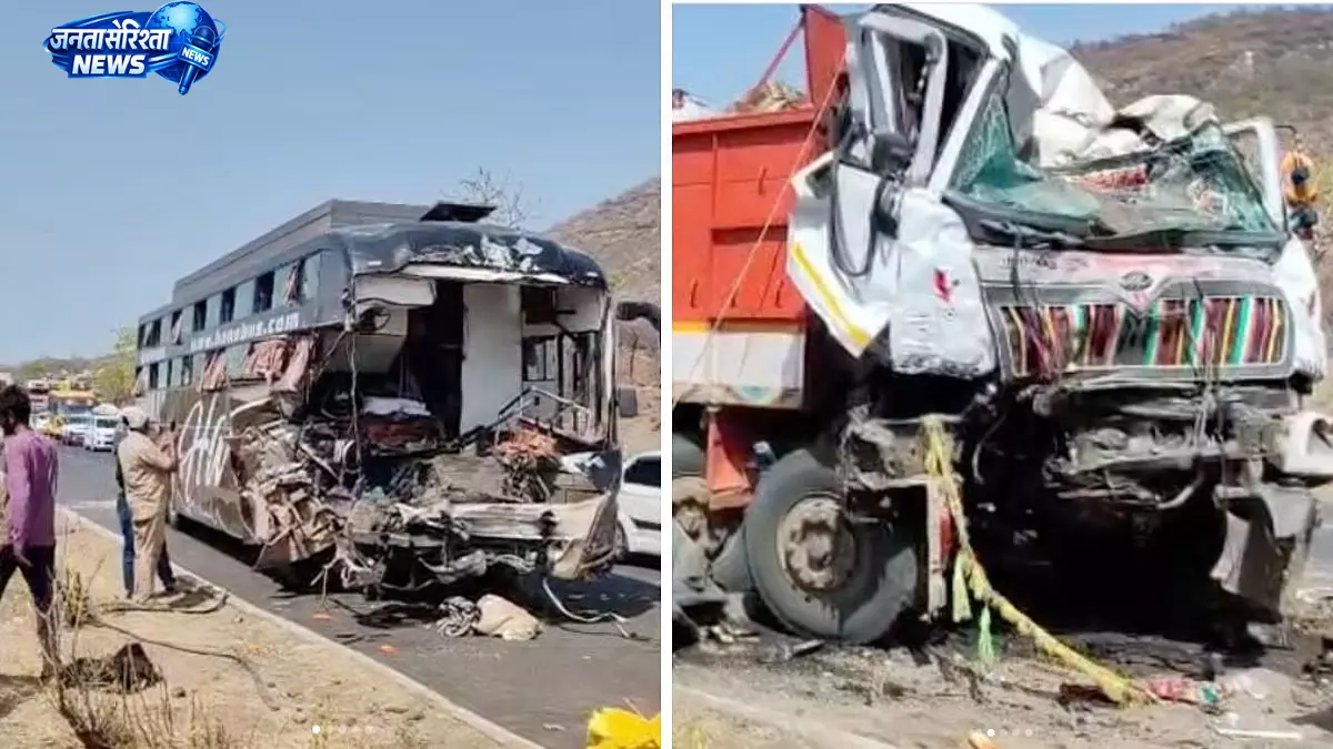 Dhule में मुंबई-आगरा हाईवे पर भीषण ट्रिपल एक्सीडेंट, 6 की मौत, 26 घायल Dhule में मुंबई-आगरा हाईवे पर भीषण ट्रिपल एक्सीडेंट, 6 की मौत, 26 घायल