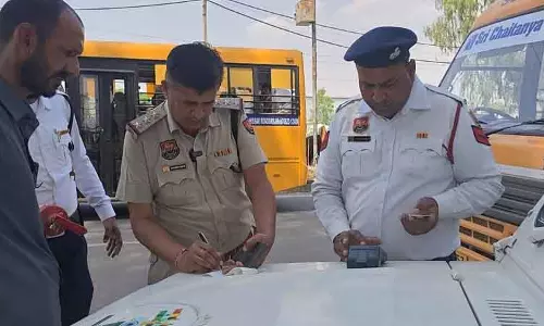Gurugram में एक हफ़्ते में 24,000 से ज़्यादा ट्रैफ़िक चालान