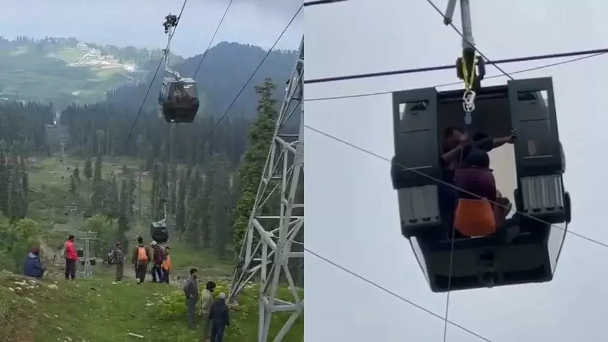 Srinagar: गुलमर्ग गोंडोला में तकनीकी समस्या, 400 पर्यटकों का सफल रेस्क्यू Srinagar: गुलमर्ग गोंडोला में तकनीकी समस्या, 400 पर्यटकों का सफल रेस्क्यू