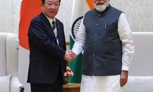 पीएम मोदी ने जापानी विदेश मंत्री मोटेगी का किया स्वागत, भारत-जापान साझेदारी पर जोर पीएम मोदी ने जापानी विदेश मंत्री मोटेगी का किया स्वागत, भारत-जापान साझेदारी पर जोर