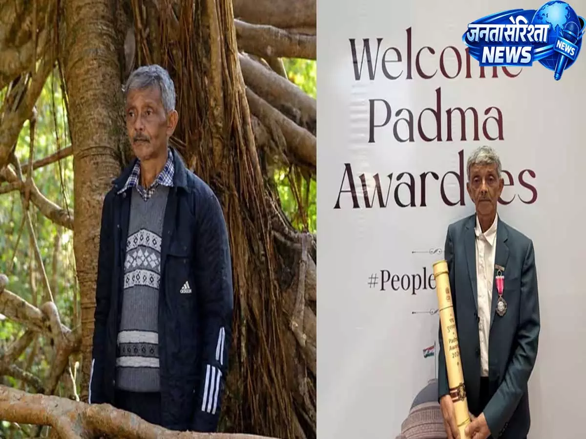Draupadi Murmu ने जीवित जड़ पुलों के संरक्षण में योगदान के लिए हल्ली वार को पद्म श्री से सम्मानित किया Draupadi Murmu ने जीवित जड़ पुलों के संरक्षण में योगदान के लिए हल्ली वार को पद्म श्री से सम्मानित किया