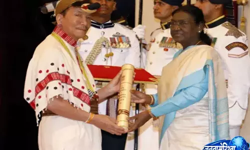 Itanagar: समाज सेवा और न्यीशी संस्कृति के संरक्षण में योगदान के लिए तेची गुबिन को पद्म श्री सम्मान Itanagar: समाज सेवा और न्यीशी संस्कृति के संरक्षण में योगदान के लिए तेची गुबिन को पद्म श्री सम्मान