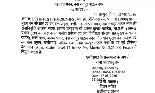 राज्य सरकार ने IFS अरूण पांडे को प्रधान मुख्य वन संरक्षक नियुक्त किया राज्य सरकार ने IFS अरूण पांडे को प्रधान मुख्य वन संरक्षक नियुक्त किया