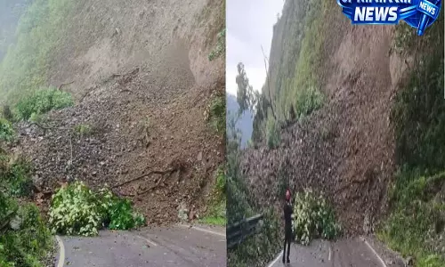 Arunachal Pradesh में भारी बारिश के बीच बड़े भूस्खलन से पोटिन-जीरो हाईवे बंद हुआ