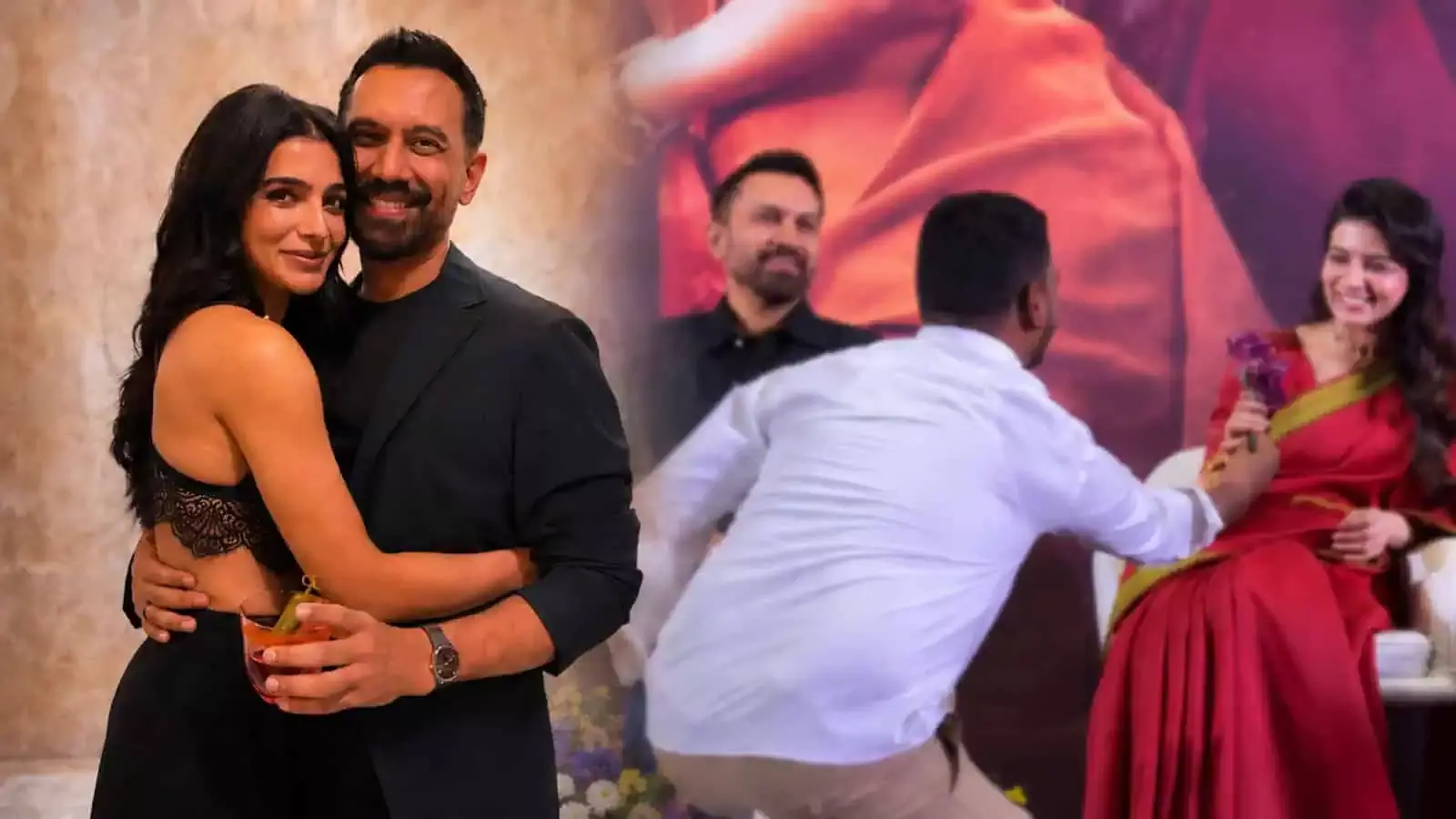 सामंथा शर्मा उस वक्त चौंक गईं जब एक फैन उनके पति के सामने घुटनों पर बैठ गया