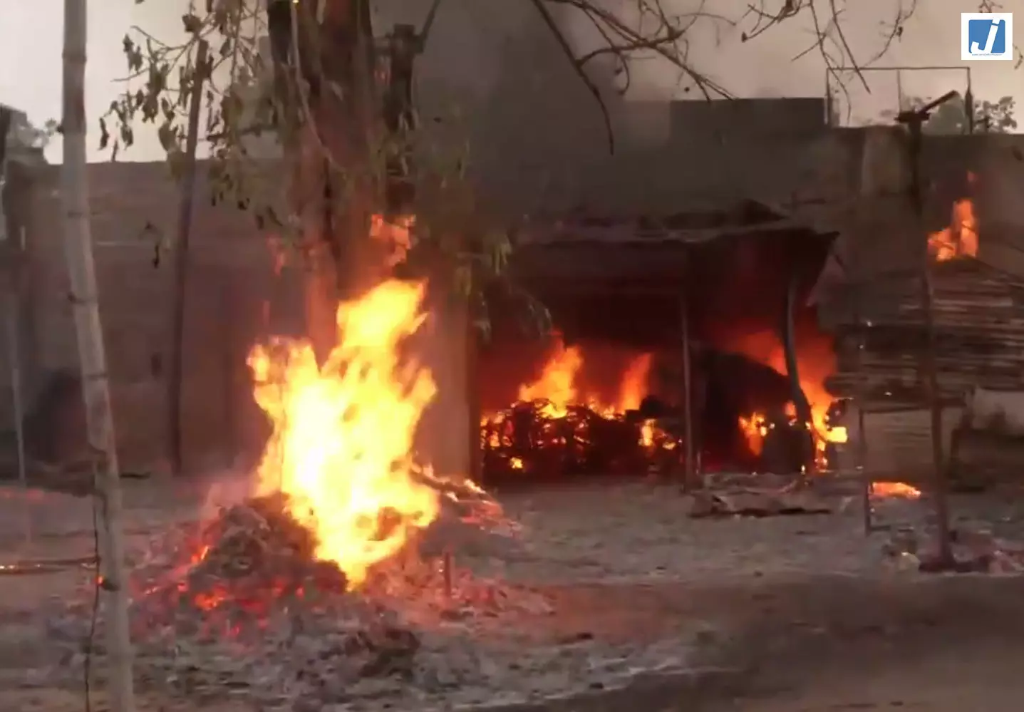 FIRE: बांसों के बाजार में आग, देखे वीडियो FIRE: बांसों के बाजार में आग, देखे वीडियो