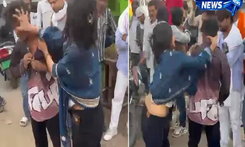 VIDEO: छतरपुर रोड पर हाई-वोल्टेज ड्रामा, पत्नी ने पति को पीटा और गालियां दीं