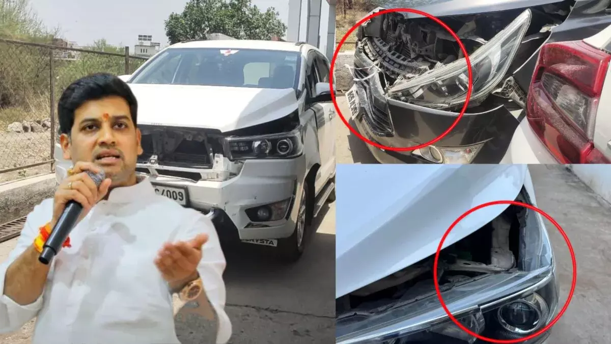 Mumbai: श्रीकांत शिंदे के काफिले में हादसा, कई वाहन आपस में भिड़े Mumbai: श्रीकांत शिंदे के काफिले में हादसा, कई वाहन आपस में भिड़े