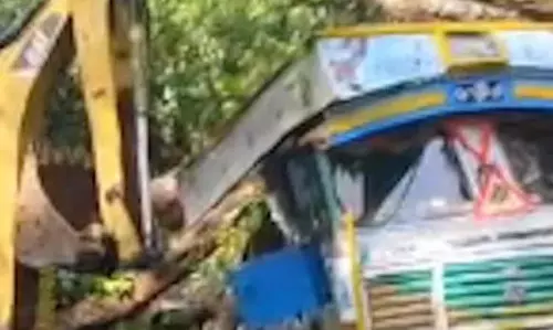 जगदलपुर-सुकमा हाईवे में आवागमन ठप, वाहन में विशालकाय पेड़ गिरा जगदलपुर-सुकमा हाईवे में आवागमन ठप, वाहन में विशालकाय पेड़ गिरा
