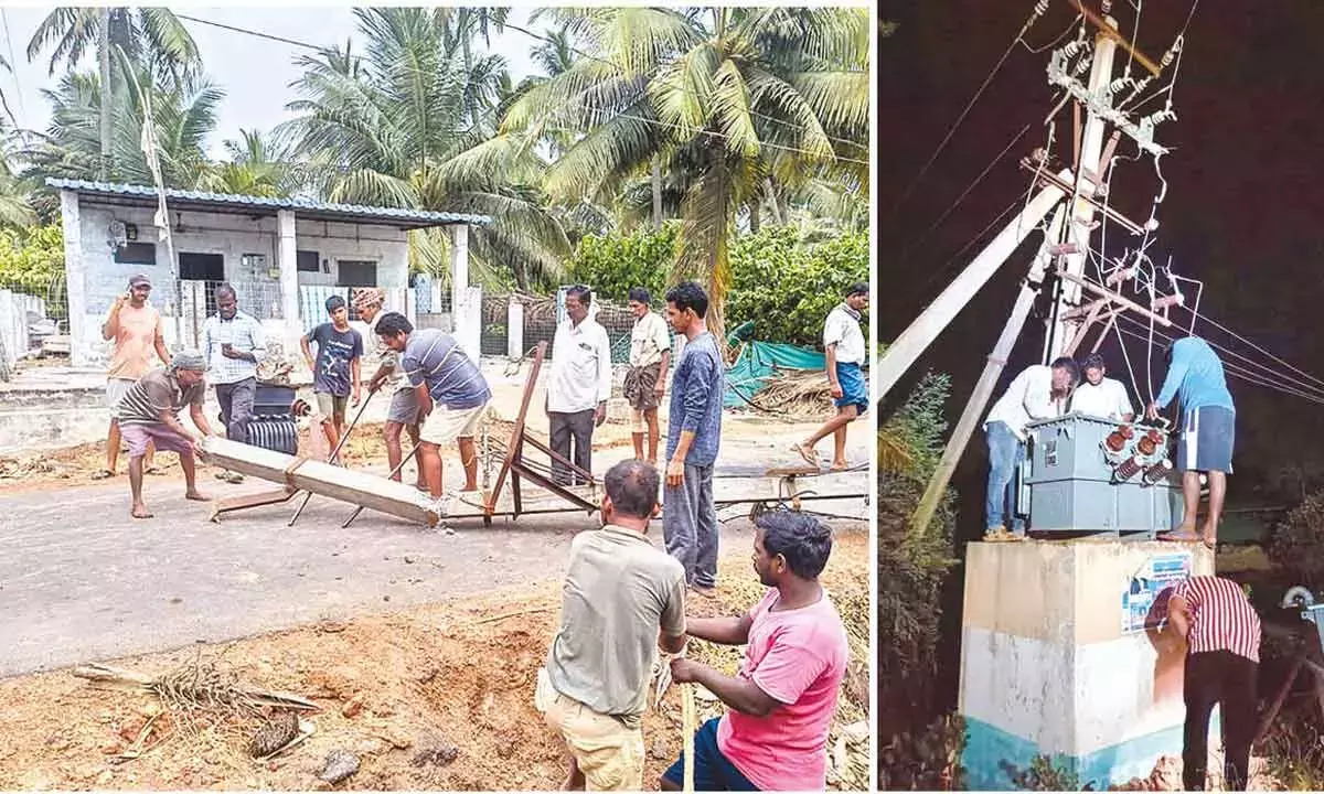 Andhra: तेज हवाओं के कारण APEPDCL को नुकसान
