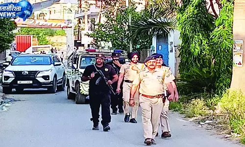 नालागढ़, बद्दी और मानपुरा में फ्लैग मार्च
