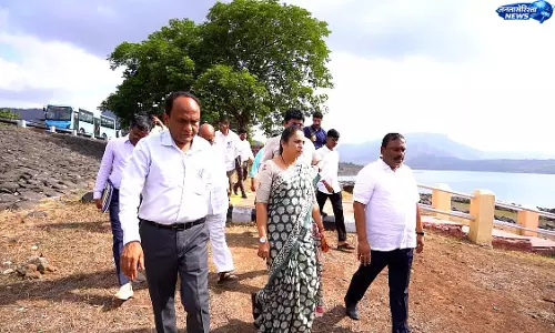 Navi Mumbai : मेयर ने मोरबे डैम परियोजना का किया निरीक्षण Navi Mumbai : मेयर ने मोरबे डैम परियोजना का किया निरीक्षण
