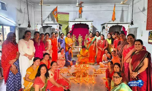 शास्त्री नगर माहेश्वरी महिला मण्डल की नवीन सत्र की प्रथम बैठक भजन-कीर्तन के साथ आयोजित