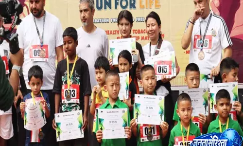 Namthang में कम्युनिटी मैराथन के साथ मनाया गया विश्व तंबाकू निषेध दिवस
