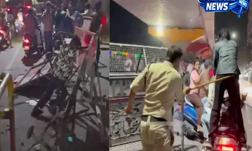 RCB की जीत का जश्न पड़ा भारी, हैदराबाद में पुलिस और फैंस के बीच तनाव - VIDEO