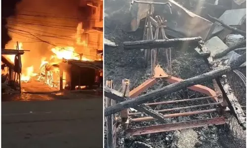 Cuttack : मछली मार्केट में भीषण आग, पूरा बाजार जलकर राख Cuttack : मछली मार्केट में भीषण आग, पूरा बाजार जलकर राख
