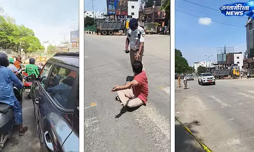 Bengaluru : ट्रैफिक जाम पर पति का विरोध, गर्भवती पत्नी फंसी Bengaluru : ट्रैफिक जाम पर पति का विरोध, गर्भवती पत्नी फंसी