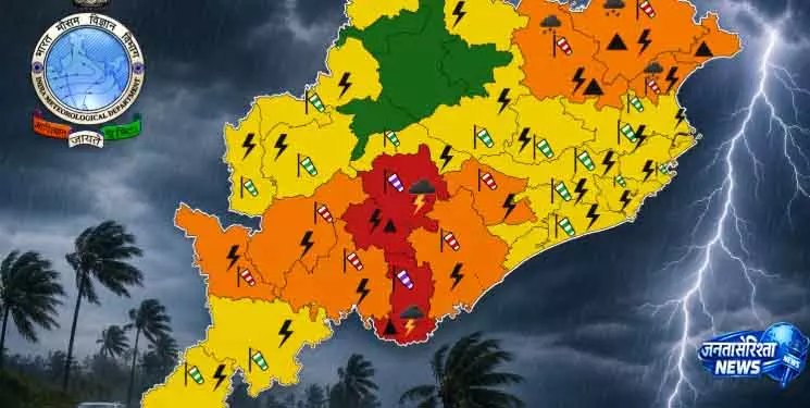 Odisha में भारी बारिश, कई जिलों में रेड वॉर्निंग Odisha में भारी बारिश, कई जिलों में रेड वॉर्निंग