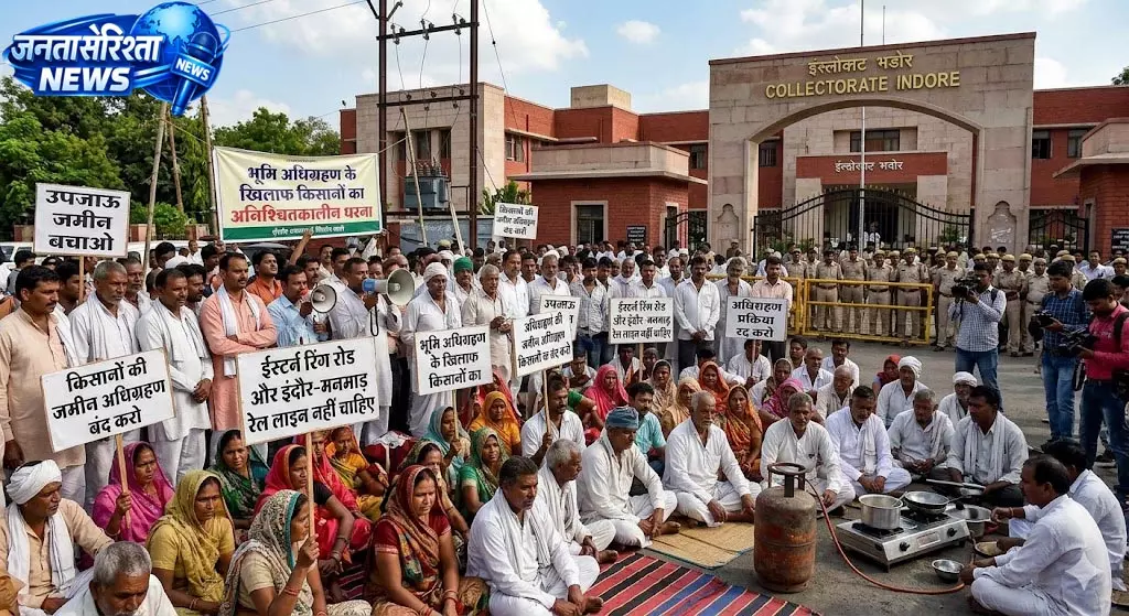 इंदौर में किसानों का इंदौर-मनमाड़ रेल लाइन और ईस्टर्न रिंग रोड के खिलाफ हल्लाबोल इंदौर में किसानों का इंदौर-मनमाड़ रेल लाइन और ईस्टर्न रिंग रोड के खिलाफ हल्लाबोल