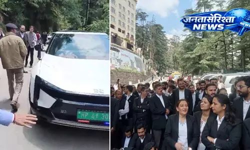 हाईकोर्ट अधिवक्ताओं का सील्ड रोड प्रतिबंध के खिलाफ प्रदर्शन, PWD मंत्री की गाड़ी का चालान हाईकोर्ट अधिवक्ताओं का सील्ड रोड प्रतिबंध के खिलाफ प्रदर्शन, PWD मंत्री की गाड़ी का चालान