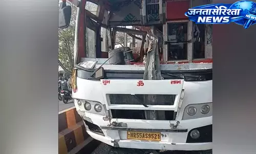 Farukhnagar-झज्जर रोड पर दो बसों की आमने-सामने टक्कर, छह से ज्यादा यात्री घायल