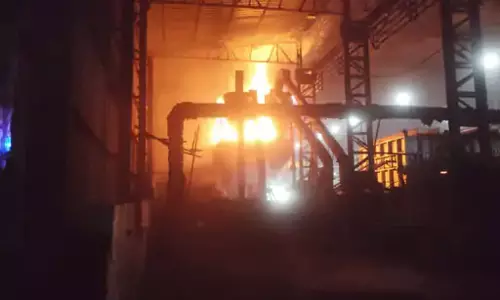 एंटरप्राइजेज कंपनी के कोयला टैंक में लगी आग
