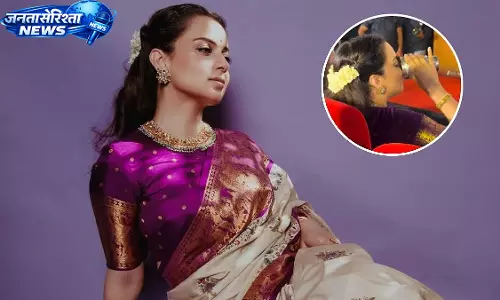 कंगना रनौत का आयुर्वेदिक अंदाज: चांदी के गिलास से पानी पीते नजर आईं एक्ट्रेस