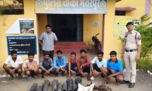 नल जल योजना के पाइप चोरी के 8 आरोपी गिरफ्तार, 50 हज़ार के पाइप बरामद