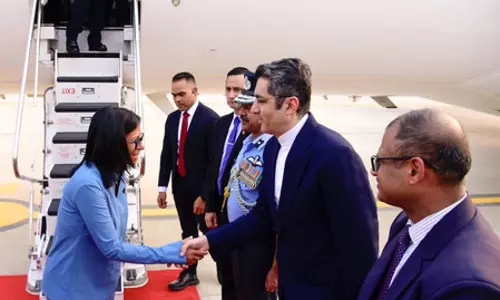 पांच दिवसीय भारत दौरे पर पहुंचीं वेनेजुएला की कार्यवाहक राष्ट्रपति डेल्सी रोड्रिगेज