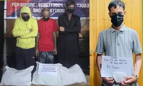 सोपोर पुलिस नशा तस्करी में चार लोगों को किया गिरफ्तार, कोडीन की बोतलें और प्रतिबंधित कैप्सूल बरामद