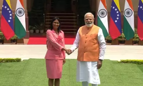 प्रधानमंत्री नरेंद्र मोदी से मिलीं वेनेजुएला की कार्यवाहक राष्ट्रपति रोड्रिगेज, हैदराबाद हाउस में द्विपक्षीय वार्ता