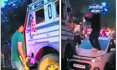 Kullu हाईवे पर टक्कर के बाद हंगामा