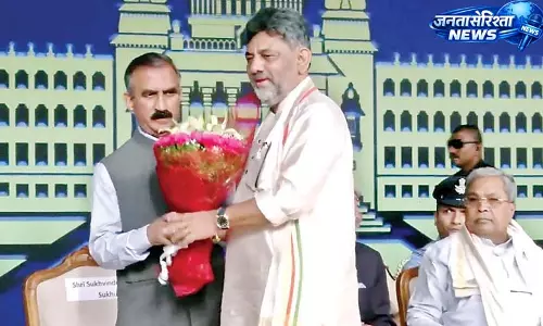 मुख्यमंत्री सुक्खू ने डीके शिवकुमार को दी बधाई