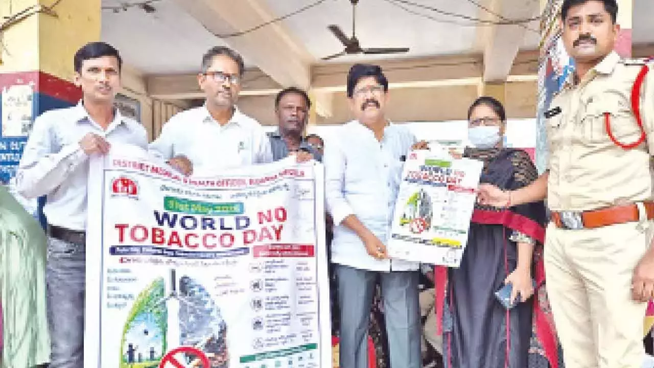 Telangana: राजन्ना सिरसिला में तंबाकू विरोधी जागरूकता अभियान आयोजित किया गया