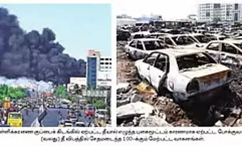 Chennai के पल्लीकरनई कूड़े के ढेर में आग, 100 से अधिक पुरानी गाड़ियां जलकर खाक