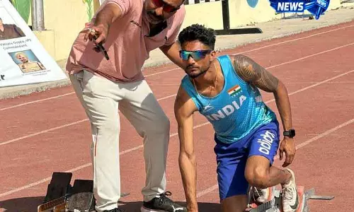 Punjab के एथलीट हरजीत सिंह ने 100m में शानदार 10.21 सेकंड का समय निकाला