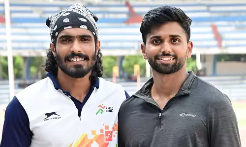 कर्नाटक सीनियर एथलेटिक्स मीट: लॉन्ग जंप में आर्य एस और पुरुषोत्तम ने राज्य रिकॉर्ड तोड़ा