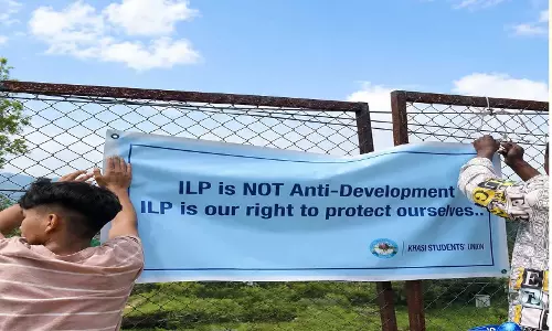 अमित शाह के दौरे के दौरान मेघालय के छात्र संगठन ने की पोस्टरों के ज़रिए ILP की मांग