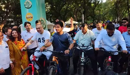 मुंबई: बोरीवली नेशनल पार्क में भाजपा युवा मोर्चा का भव्य साइक्लोथॉन, पर्यावरण संरक्षण का संदेश मुंबई: बोरीवली नेशनल पार्क में भाजपा युवा मोर्चा का भव्य साइक्लोथॉन, पर्यावरण संरक्षण का संदेश