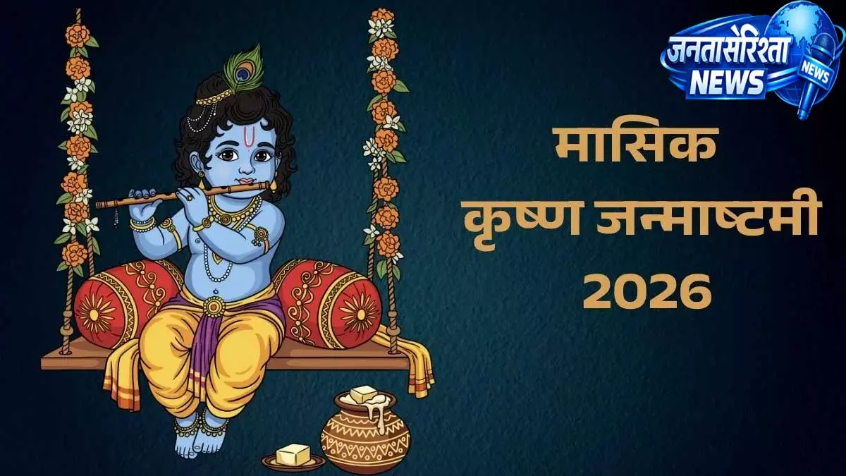 मासिक कृष्ण जन्माष्टमी 2026: व्रत-पूजन की सही तारीख, निशीथ काल और धार्मिक महत्व मासिक कृष्ण जन्माष्टमी 2026: व्रत-पूजन की सही तारीख, निशीथ काल और धार्मिक महत्व