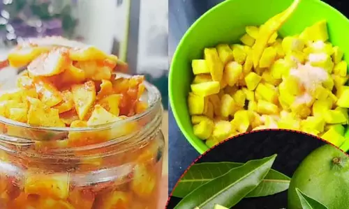 बिना तेल और मसाले का स्वादिष्ट हींग-नमक आम अचार तैयार करें