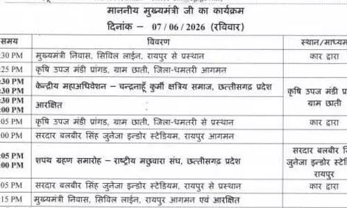 CM विष्णुदेव साय आज छाती दौरे पर CM विष्णुदेव साय आज छाती दौरे पर